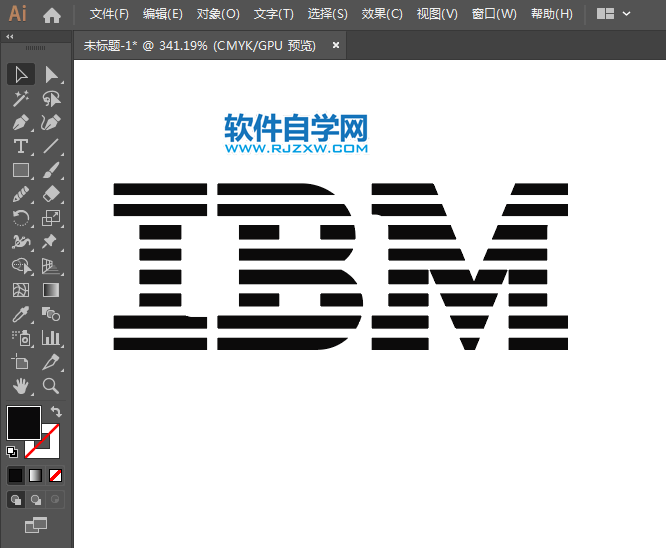 ai怎么設(shè)計IBM標(biāo)志