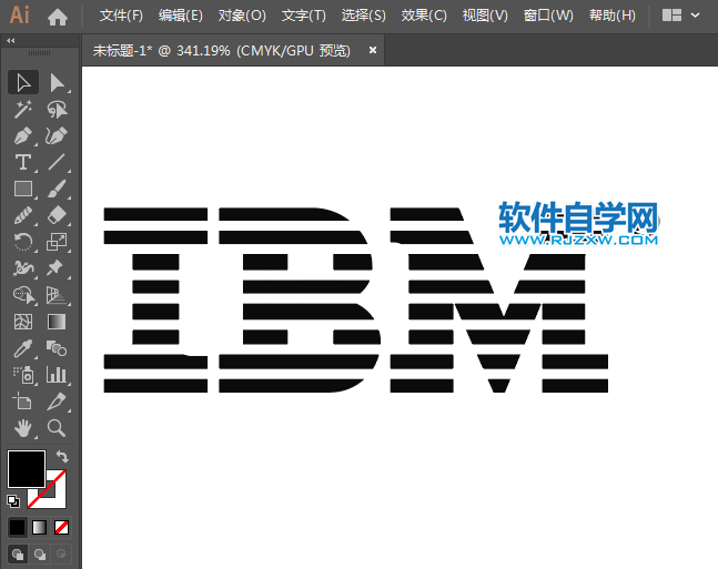 ai怎么設(shè)計IBM標(biāo)志