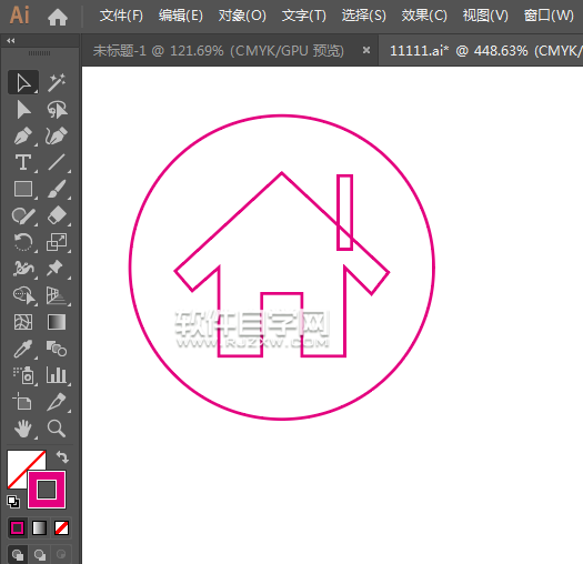 ai怎么畫(huà)空房保潔圖標(biāo)
