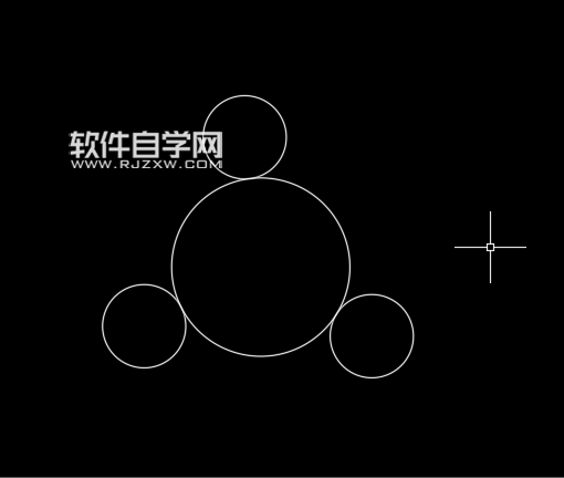 2018CAD怎么畫圓切三個(gè)小圓
