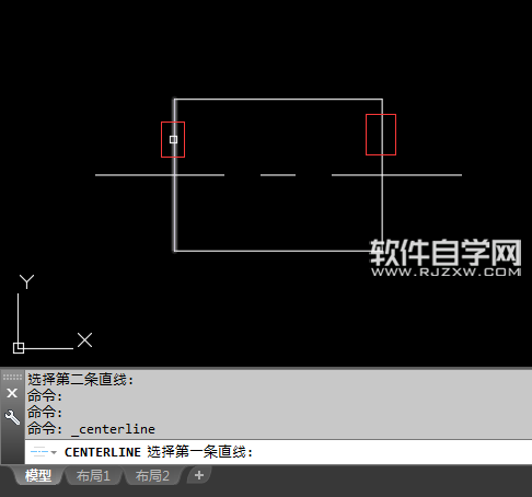 cad矩形中心線怎么畫