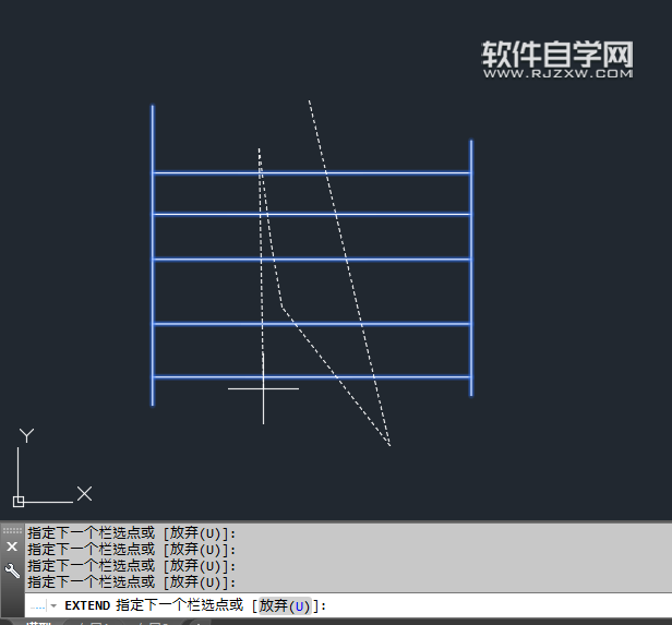 cad怎么欄選延伸多個(gè)對象