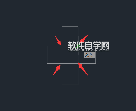 CAD2019怎么捕捉交點繪圖