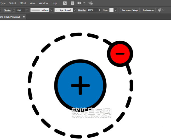 ai怎么設(shè)計正負極logo