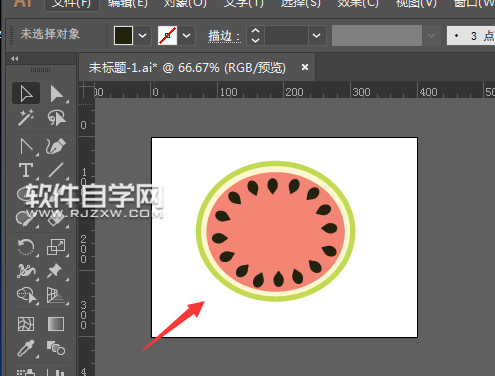 AI怎么繪制西瓜圖標？