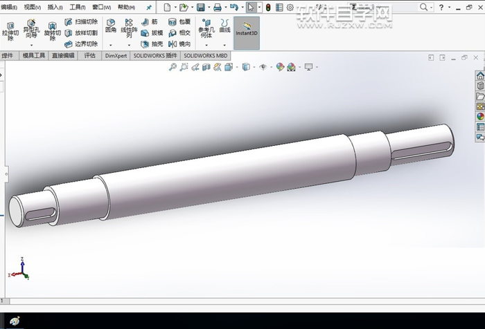 SolidWorks2016怎么畫軸呢？