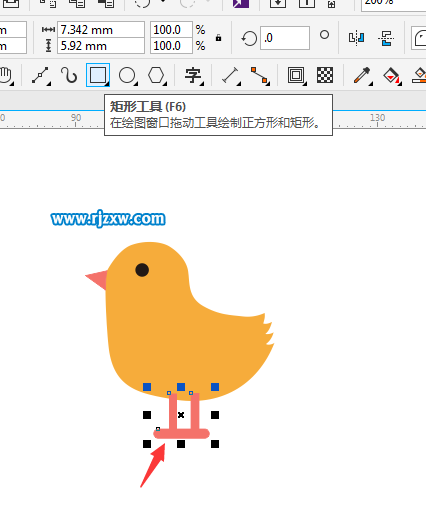 CDR設(shè)計小雞簡筆畫教程