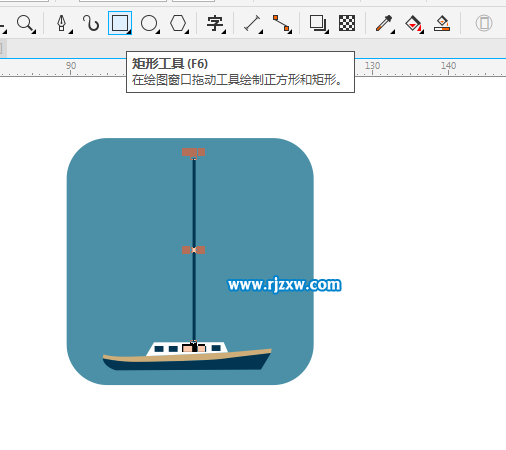 CorelDRAW X8怎么設計帆船圖案呢？