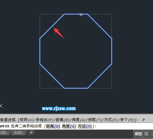 CAD怎么同時(shí)倒矩形的四個(gè)角