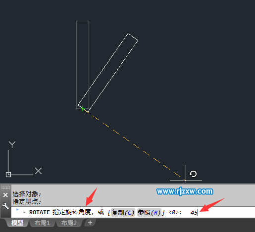 CAD旋轉命令是什么怎么使用