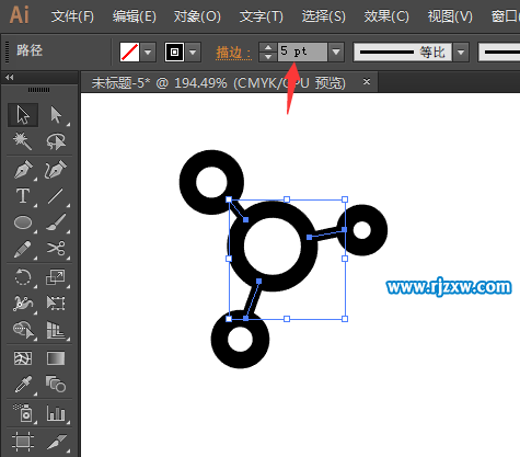 illustrator橢圓工具設(shè)計(jì)我要分銷(xiāo)符號(hào)教程