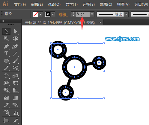 illustrator橢圓工具設(shè)計(jì)我要分銷(xiāo)符號(hào)教程