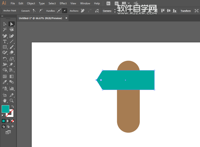 ai怎么畫(huà)方向牌標(biāo)識(shí)?