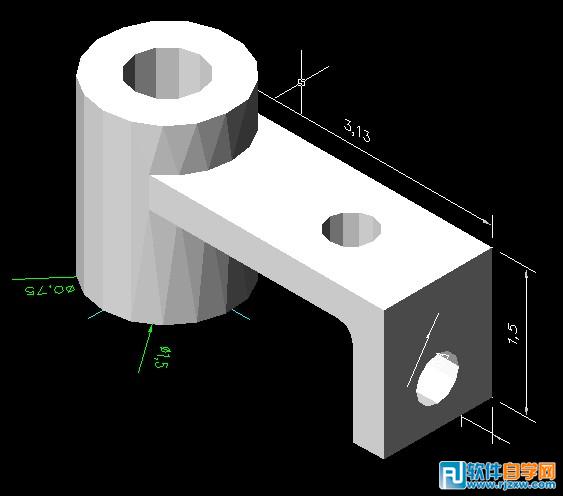CAD教程：簡(jiǎn)單教你繪制三維實(shí)體機(jī)械零件圖